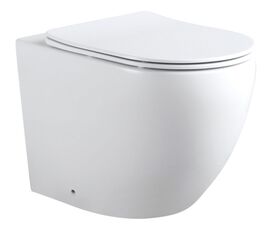 унитаз приставной aquanet getus 2new lx-1902  rimlees. тонкая крышка с микролифтом. в Алматы фото № 1