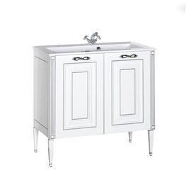 тумба паола 90 цв.белый/патина серебро (мадонна) в Алматы фото № 1