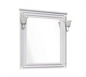 Зеркало паола 90 цв.белый/патина серебро в Алматы фото № 1