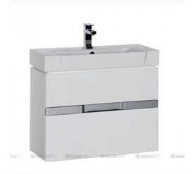 тумба виго 80 цв.белый (183405) раковина - столешница: 80 см (e.c.) jacob delafon reve (170591) в Алматы фото № 1