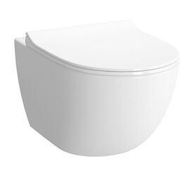 унитаз подвесной vitra 4448b003-0075 sento. тонкая крышка с микролифтом (комплект) в Алматы фото № 1