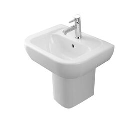 раковина подвесная vitra retro 5166b003-0001 60 см на полуножке в Алматы фото № 1