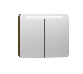 Зеркальный шкаф  vitra nest 80см  56175 с подсветкой, цвет натуральная древесина в Алматы фото № 1