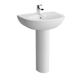 раковина vitra zentrum 5786b003-0001 60cм с пьедесталом (комплект) в Алматы фото № 1