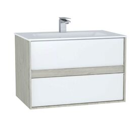 раковина с тумбой vitra metropole 61290 80см, цвет серебристый дуб в Алматы фото № 1