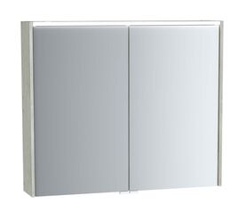 Зеркальный шкаф vitra metropole 80см  61293 с подсветкой,цвет серебристый дуб в Алматы фото № 1