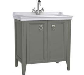 тумба с раковиной vitra valarte 62154 80см, цвет серый матовый в Алматы фото № 1