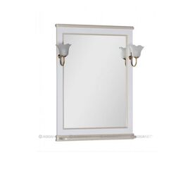 Зеркало валенса 70 цв.белый краколет/золото (182649) в Алматы фото № 1