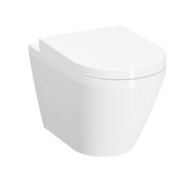 унитаз подвесной vitra integra 7041b003-0075 54см rim-ex. тонкая крышка с микролифтом в Алматы фото № 1