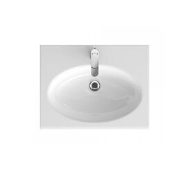 (s-um-ntr60/1-w) раковина встраиваемая cersanit nature 60, 1 отв., белый в Алматы фото № 1