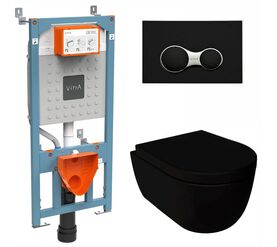 унитаз с инсталляцией 4в1 vitra 762-5800-01 1416-004-0129 740-0411 в Алматы фото № 1