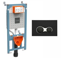 Инсталляция 3в1 vitra 762-5800-01 с кнопкой смыва 740-0411 и крепежом в Алматы фото № 1