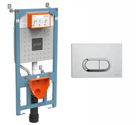 Инсталляция 3в1 vitra 762-5800-01 с кнопкой смыва 740-0580 и крепежом в Алматы фото № 1