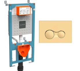 Инсталляция 3в1 vitra 762-5800-01 с кнопкой 740-0424 в Алматы фото № 1