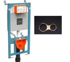 Инсталляция 3в1 vitra 762-5800-01 с кнопкой 740-0421 в Алматы фото № 1