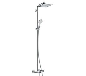 Душевая система hansgrohe crometta e 240 1jet showerpipe 27298000 с термостатом в Алматы фото № 1