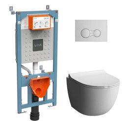 унитаз с инсталляцией 4в1 vitra sento 9830b003-7207 в Алматы фото № 1