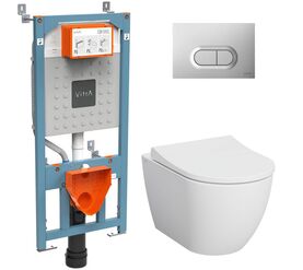 унитаз с инсталляцией 4в1 vitra mia round 9856b003-7200 в Алматы фото № 1