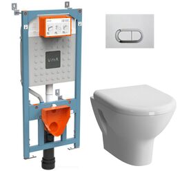 унитаз с инсталляцией 4в1 vitra zentrum 5795b003-0075 700-1873 rim-ex в Алматы фото № 1