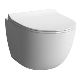 унитаз подвесной vitra sento 7748b003-0075 rim-ex тонкая крышка с микролифтом в Алматы фото № 1