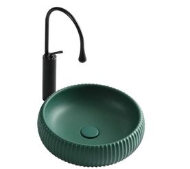 раковина накладная hans 8157 матовый зеленый 46x46 в Алматы фото № 1