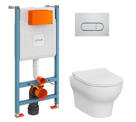 унитаз с инсталляцией vitra zentrum round 9879b003-7200 безободковый в Алматы фото № 1