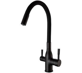 смеситель для кухни hans с фильтром h823.033, черный в Алматы фото № 1