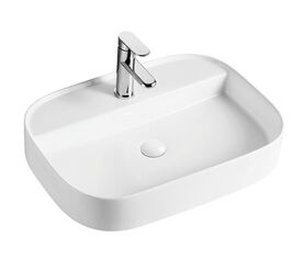 раковина накладная hans hs-2205 61x45 см, белый в Алматы фото № 1