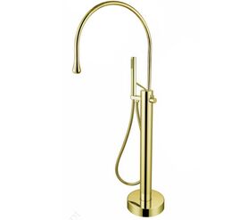 смеситель для ванны hans la21007g напольный, золотой в Алматы фото № 1