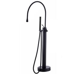 смеситель для ванны hans la21007mb напольный, черный в Алматы фото № 1