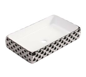 раковина накладная hans vg-2626/007 60,5x34 см, серебро-белая в Алматы фото № 1