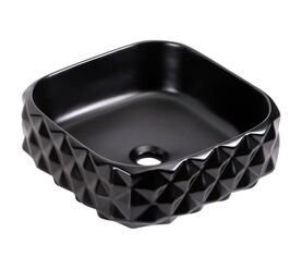 раковина накладная hans vm-2628/001 40x40 см, черная в Алматы фото № 1