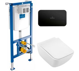 унитаз с инсталляцией 4в1 villeroy&boch venticello 4611rlr1 92242700 922490an в Алматы фото № 1