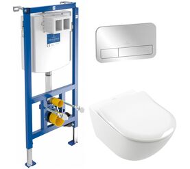 унитаз с инсталляцией 4в1 villeroy & boch subway 3.0 4670t001 92242700 92249061 в Алматы фото № 1