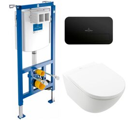 унитаз с инсталляцией 4в1 villeroy&boch subway 3.0 4670ts01 92242700 922490an в Алматы фото № 1