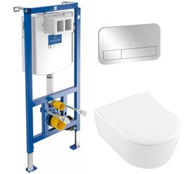 унитаз с инсталляцией 4в1 villeroy & boch avento 5656rs01 92242700 92249061 в Алматы фото № 1