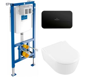 унитаз с инсталляцией 4в1 villeroy & boch avento 5656rs01 92242700 922490an в Алматы фото № 1