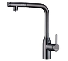 смеситель для кухни paulmark viper vi213105-gb, черный в Алматы фото № 1