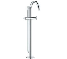 Напольный смеситель для ванны grohe atrio 25044003 с душевым гарнитуром, хром в Алматы фото № 1
