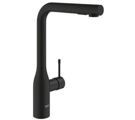 смеситель для кухни grohe essence 30504kf0, выдвижной излив, черный в Алматы фото № 1