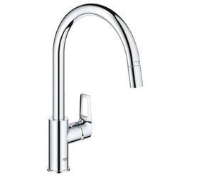 смеситель для кухни grohe bauloop 30543000, выдвижной излив, хром в Алматы фото № 1