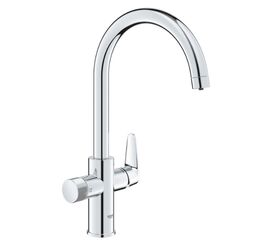 смеситель для кухни grohe blue pure baucurve 30580000 с возможностью подключения фильтра, хром в Алматы фото № 1