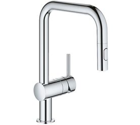 смеситель для кухни grohe minta 32322002, выдвижной излив, хром в Алматы фото № 1