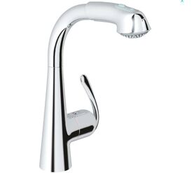 смеситель для кухни grohe zedra 32553000, выдвижной излив, хром в Алматы фото № 1