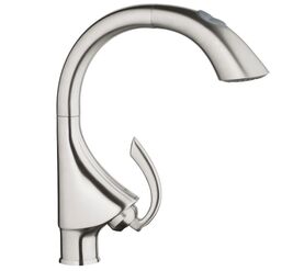 смеситель для кухни grohe к4 33782sd0 с выдвижным изливом, суперсталь в Алматы фото № 1
