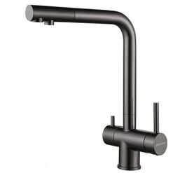 смеситель для кухни paulmark skalen sk213020-gm, вороненая сталь в Алматы фото № 1