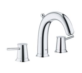 смеситель для раковины на 3 отверстия grohe bauclassic 20470000, хром в Алматы фото № 1