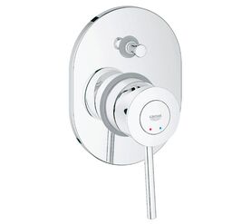 Встраиваемый смеситель для ванны grohe bauclassic 29047000 с механизмом, хром в Алматы фото № 1