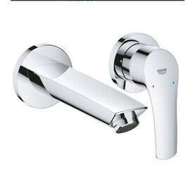 смеситель для раковины grohe eurosmart 29337003 на 2 отверстия, хром в Алматы фото № 1