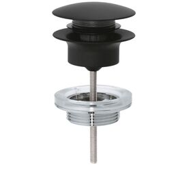 Донный клапан grohe 29510kf0 нажимной, фантомный черный в Алматы фото № 1